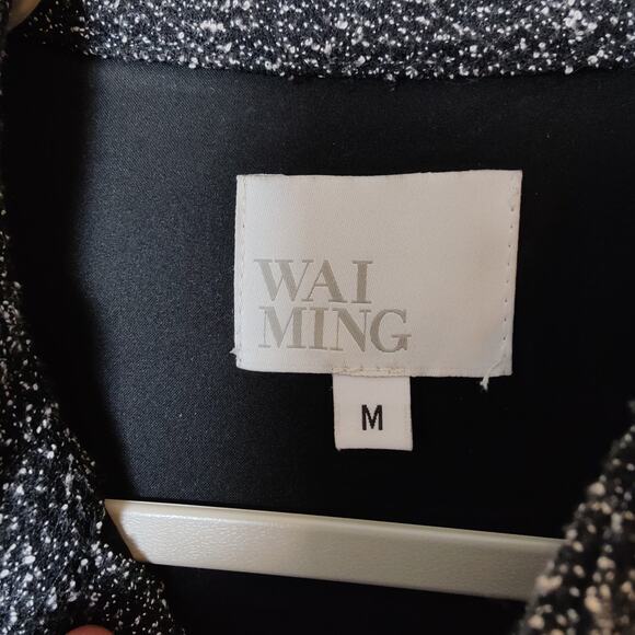 Wai Ming Studio Womens Sz M Willow Knit Jacket in Black and Ivory Art to Wear - Picture 8 of 8